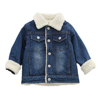 キッズ デニムジャケット ボア
