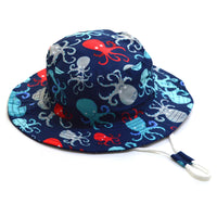 キッズ 帽子 バケットハット 男の子 女の子 アドベンチャーハット あご紐付き UV対策 日焼け防止 ネコポス