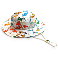 キッズ 帽子 バケットハット 男の子 女の子 アドベンチャーハット あご紐付き UV対策 日焼け防止 ネコポス