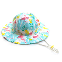 キッズ 帽子 バケットハット 男の子 女の子 アドベンチャーハット あご紐付き UV対策 日焼け防止 ネコポス