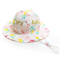 キッズ 帽子 バケットハット 男の子 女の子 アドベンチャーハット あご紐付き UV対策 日焼け防止 ネコポス