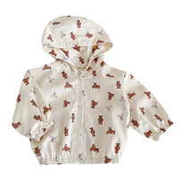 ウインドブレーカー ベビー キッズ クマ くま 総柄 ネコポス