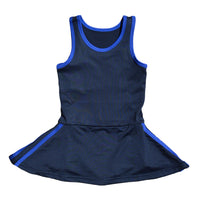 キッズ スクール水着 女の子 ワンピース ライン付き 水着 耐塩素加工 無地 裏地付き 子ども 小学生 中学生 パット付き ネコポス