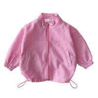 ウインドブレーカー キッズ チェック柄 ネコポス