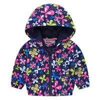 ウインドブレーカー キッズ 長袖 女の子 羽織り 花柄 軽量 ネコポス