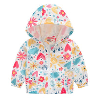 ウインドブレーカー キッズ 長袖 女の子 羽織り 花柄 軽量 ネコポス