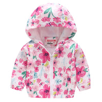 ウインドブレーカー キッズ 長袖 女の子 羽織り 花柄 軽量 ネコポス