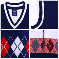 キッズ Vネックニットベスト アーガイル ネコポス