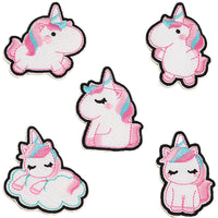 ワッペン 5枚セット アイロン ユニコーン 入園準備 入学準備 新入学 新入園 ネコポス