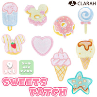 ワッペン 9枚セット アイロン スイーツ ドーナツ アイス 入園準備 入学準備 新入学 ネコポス