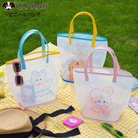 キッズ プールバッグ 大容量 ビニールバッグ ビーチバッグ 夏 ネコポス