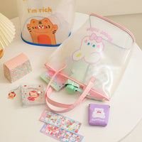 キッズ プールバッグ 大容量 ビニールバッグ ビーチバッグ 夏 ネコポス