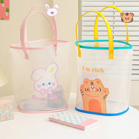 キッズ プールバッグ 大容量 ビニールバッグ ビーチバッグ 夏 ネコポス