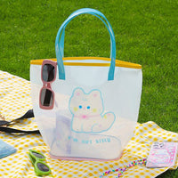 キッズ プールバッグ 大容量 ビニールバッグ ビーチバッグ 夏 ネコポス