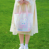 キッズ プールバッグ 大容量 ビニールバッグ ビーチバッグ 夏 ネコポス