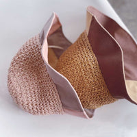 麦わら帽子 デザイン キッズ ストローハット バイカラー 子ども 子供 女の子 UV対策 夏 ネコポス