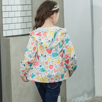 ウインドブレーカー キッズ 長袖 女の子 羽織り 花柄 軽量 ネコポス