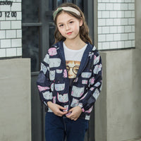 ウインドブレーカー キッズ 長袖 女の子 羽織り 花柄 軽量 ネコポス