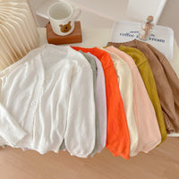 カーディガン キッズ 羽織り アウター 女の子 春秋 子供服 8カラー デザイン ネコポス送料無料