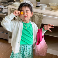 カーディガン キッズ 羽織り アウター 女の子 春秋 子供服 8カラー デザイン ネコポス送料無料