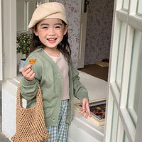 カーディガン キッズ 羽織り アウター 女の子 春秋 子供服 8カラー デザイン ネコポス送料無料