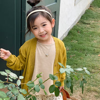 カーディガン キッズ 羽織り アウター 女の子 春秋 子供服 8カラー デザイン ネコポス送料無料