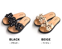 キッズ サンダル 女の子 ドット 水玉 リボン りぼん コンフォート ミュール ガールズ ネコポス