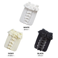 キッズ 靴下 レース リボン 女の子 地雷系 ネコポス