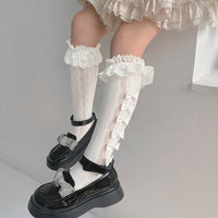 キッズ 靴下 レース リボン 女の子 地雷系 ネコポス