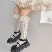 キッズ 靴下 レース リボン 女の子 地雷系 ネコポス
