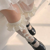 キッズ 靴下 レース リボン 女の子 地雷系 ネコポス