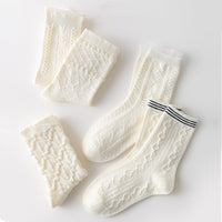 キッズ 靴下 5足セット デザイン 女の子 ソックス クルーソックス ネコポス