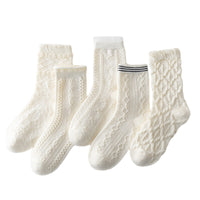 キッズ 靴下 5足セット デザイン 女の子 ソックス クルーソックス ネコポス