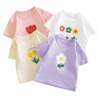 キッズ Tシャツ 花 フラワー 半袖 女の子 ネコポス