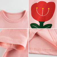 キッズ Tシャツ 花 フラワー 半袖 女の子 ネコポス