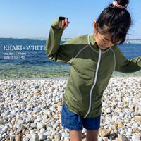 ラッシュガード キッズ 女の子 男の子 UPF50 接触冷感 長袖 ジュニア ネコポス