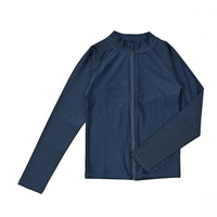 スクール水着 ラッシュガード キッズ 女の子 男の子 水着 UPF50 ジップアップ ハイネック 水泳 UVカット 長袖 ジュニア ネコポス