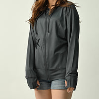 レディース ラッシュガード 体型カバー パーカー 無地 UV対策 日焼け対策 紫外線防止対策 UVカット 接触冷感 速乾 長袖 ネコポス