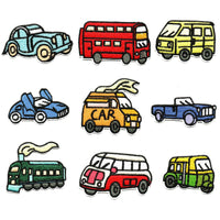 ワッペン 9枚セット バス 車 アイロン ネコポス