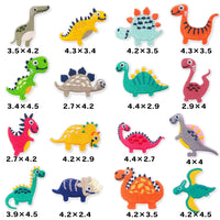 ワッペン 恐竜 ダイナソー 16枚セット アイロン ネコポス