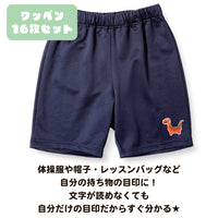 ワッペン 恐竜 ダイナソー 16枚セット アイロン ネコポス