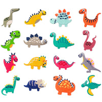 ワッペン 恐竜 ダイナソー 16枚セット アイロン ネコポス