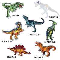 ワッペン 7枚セット アイロン 恐竜 ダイナソー ネコポス