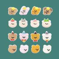 ワッペン 16枚セット アイロン 猫 犬 ねこ くま うさぎ ネコポス