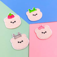 ワッペン 16枚セット アイロン 猫 犬 ねこ くま うさぎ ネコポス