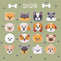 ワッペン 16枚セット アイロン 犬 わんちゃん ネコポス