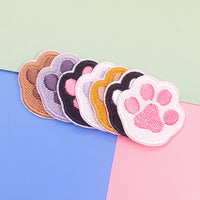 ワッペン 7枚セット アイロン 肉球 猫 ねこ ネコ ネコポス