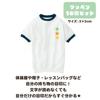 ワッペン 10枚セット アイロン 星 スター ネコポス