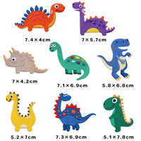 ワッペン 8枚セット アイロン 恐竜 ダイナソー 入園準備 入学準備 新入学 新入園 ネコポス