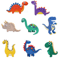 ワッペン 8枚セット アイロン 恐竜 ダイナソー 入園準備 入学準備 新入学 新入園 ネコポス